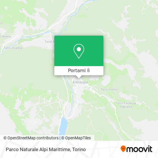 Mappa Parco Naturale Alpi Marittime