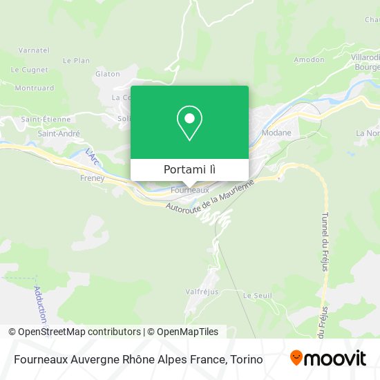 Mappa Fourneaux Auvergne Rhône Alpes France