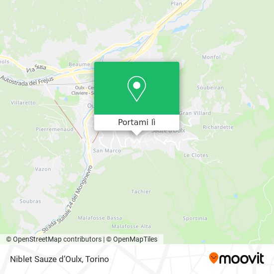 Mappa Niblet Sauze dʼOulx