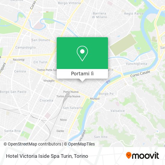 Mappa Hotel Victoria Iside Spa Turin