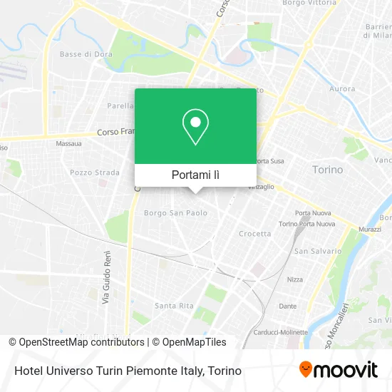 Mappa Hotel Universo Turin Piemonte Italy