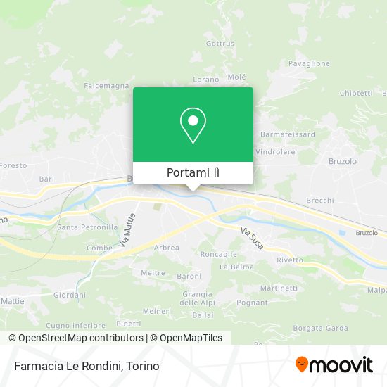 Mappa Farmacia Le Rondini