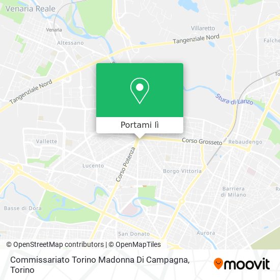 Mappa Commissariato Torino Madonna Di Campagna