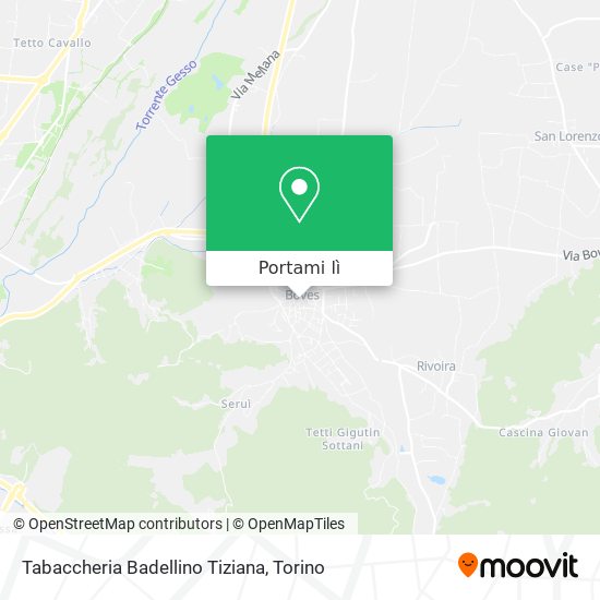 Mappa Tabaccheria Badellino Tiziana