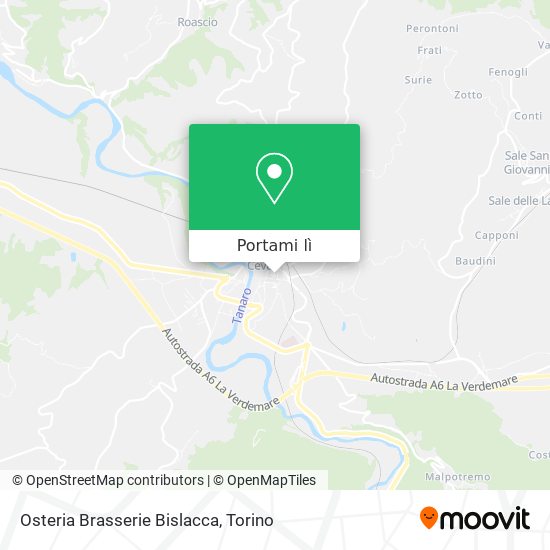 Mappa Osteria Brasserie Bislacca