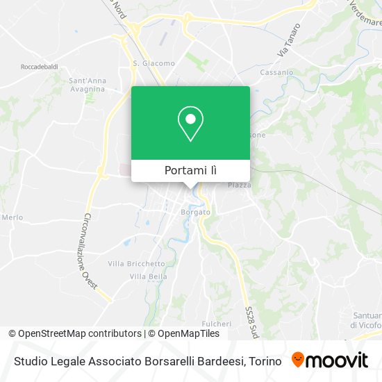 Mappa Studio Legale Associato Borsarelli Bardeesi