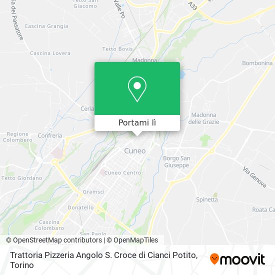 Mappa Trattoria Pizzeria Angolo S. Croce di Cianci Potito