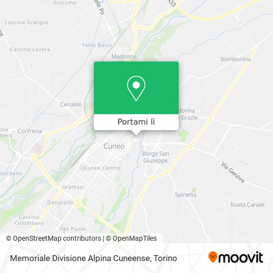 Mappa Memoriale Divisione Alpina Cuneense