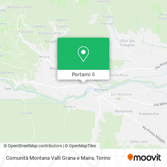 Mappa Comunità Montana Valli Grana e Maira
