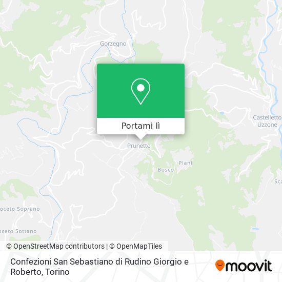 Mappa Confezioni San Sebastiano di Rudino Giorgio e Roberto