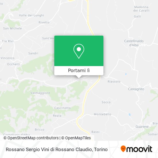 Mappa Rossano Sergio Vini di Rossano Claudio