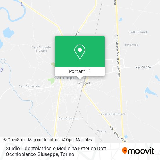 Mappa Studio Odontoiatrico e Medicina Estetica Dott. Occhiobianco Giuseppe