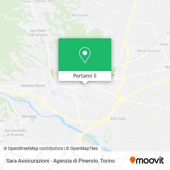Mappa Sara Assicurazioni - Agenzia di Pinerolo