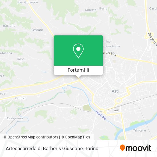 Mappa Artecasarreda di Barberis Giuseppe