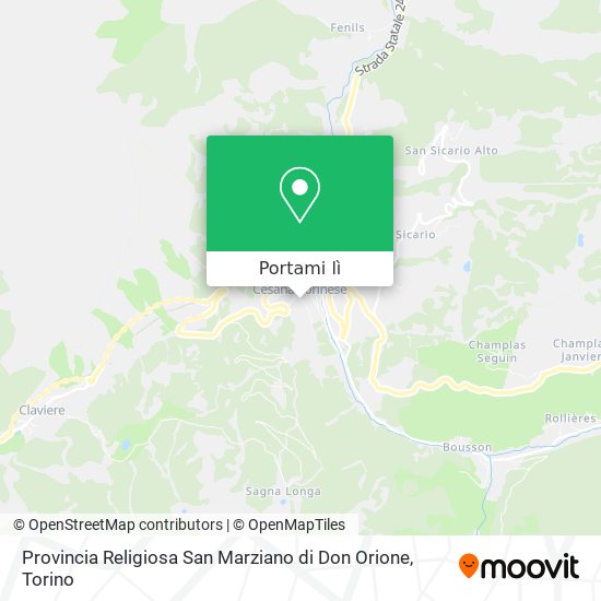 Mappa Provincia Religiosa San Marziano di Don Orione