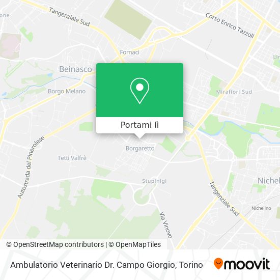 Mappa Ambulatorio Veterinario Dr. Campo Giorgio