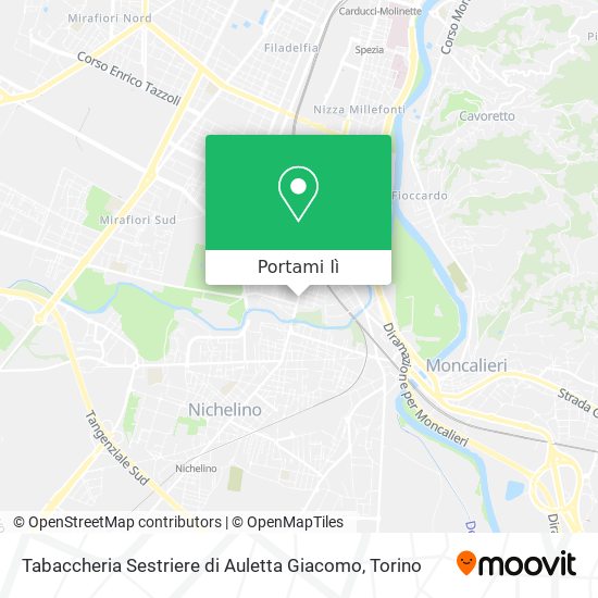 Mappa Tabaccheria Sestriere di Auletta Giacomo