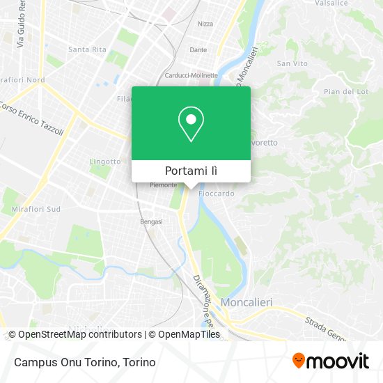 Mappa Campus Onu Torino