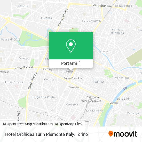 Mappa Hotel Orchidea Turin Piemonte Italy