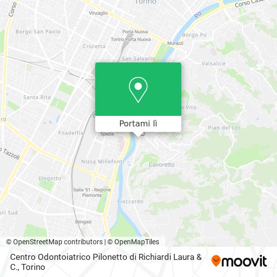 Mappa Centro Odontoiatrico Pilonetto di Richiardi Laura & C.