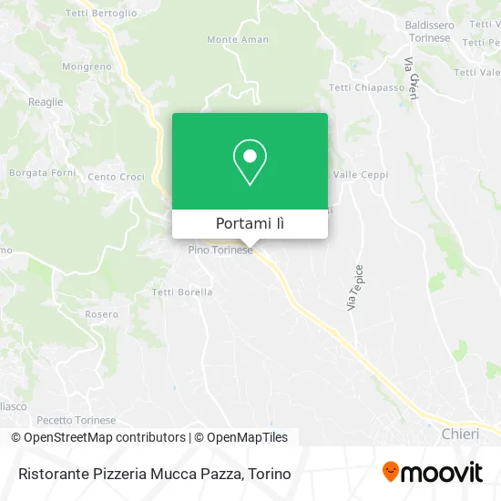 Mappa Ristorante Pizzeria Mucca Pazza