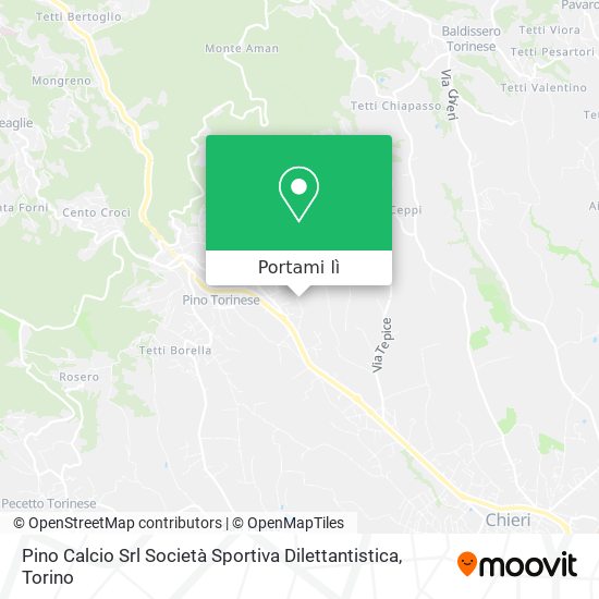 Mappa Pino Calcio Srl Società Sportiva Dilettantistica