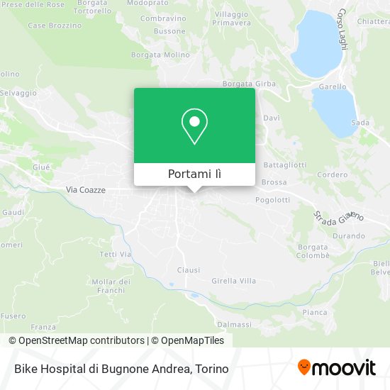 Mappa Bike Hospital di Bugnone Andrea