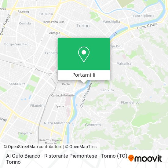 Mappa Al Gufo Bianco - Ristorante Piemontese - Torino (TO)