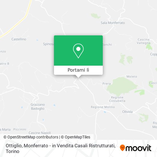 Mappa Ottiglio, Monferrato - in Vendita Casali Ristrutturati