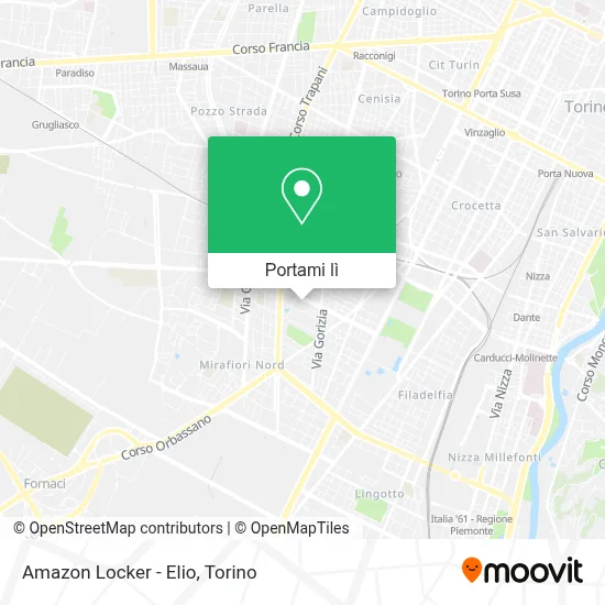 Mappa Amazon Locker - Elio