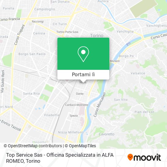 Mappa Top Service Sas - Officina Specializzata in ALFA ROMEO