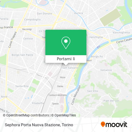 Mappa Sephora Porta Nuova Stazione