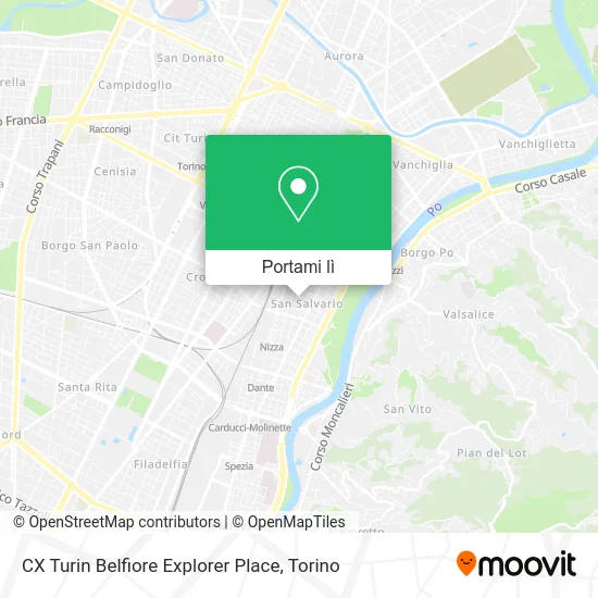 Mappa CX Turin Belfiore Explorer Place
