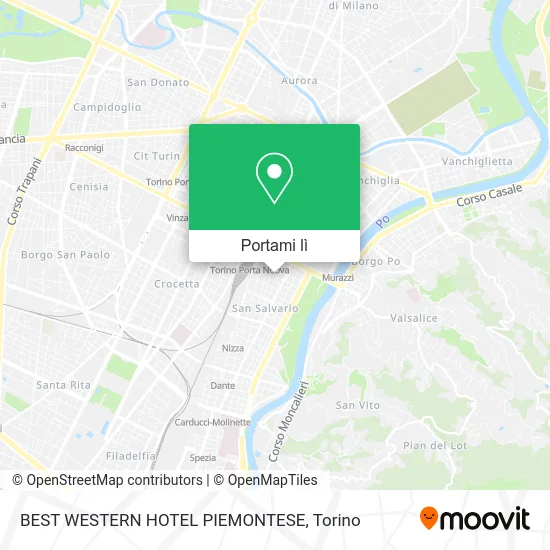 Mappa BEST WESTERN HOTEL PIEMONTESE