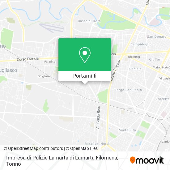 Mappa Impresa di Pulizie Lamarta di Lamarta Filomena