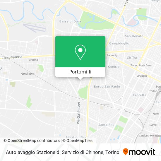 Mappa Autolavaggio Stazione di Servizio di Chinone