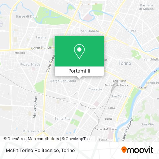 Mappa McFit Torino Politecnico