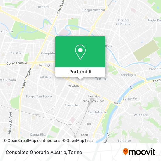 Mappa Consolato Onorario Austria