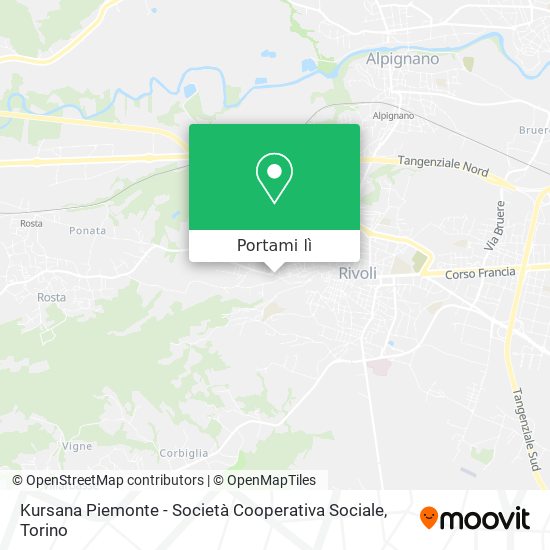 Mappa Kursana Piemonte - Società Cooperativa Sociale