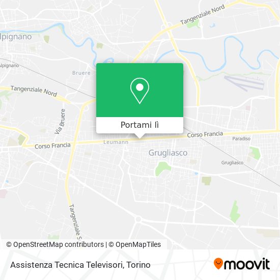 Mappa Assistenza Tecnica Televisori