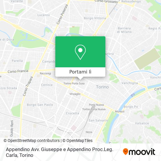 Mappa Appendino Avv. Giuseppe e Appendino Proc.Leg. Carla