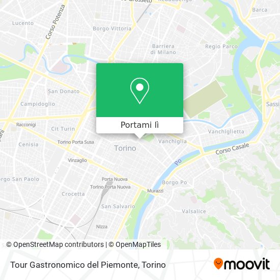 Mappa Tour Gastronomico del Piemonte