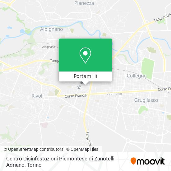 Mappa Centro Disinfestazioni Piemontese di Zanotelli Adriano