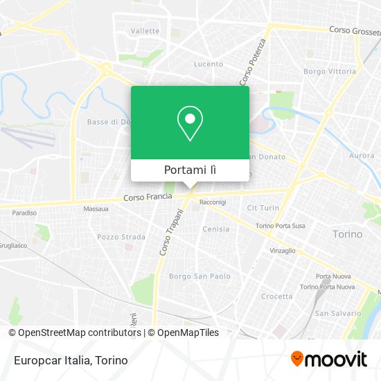 Mappa Europcar Italia