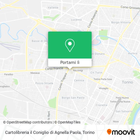 Mappa Cartolibreria il Coniglio di Agnella Paola
