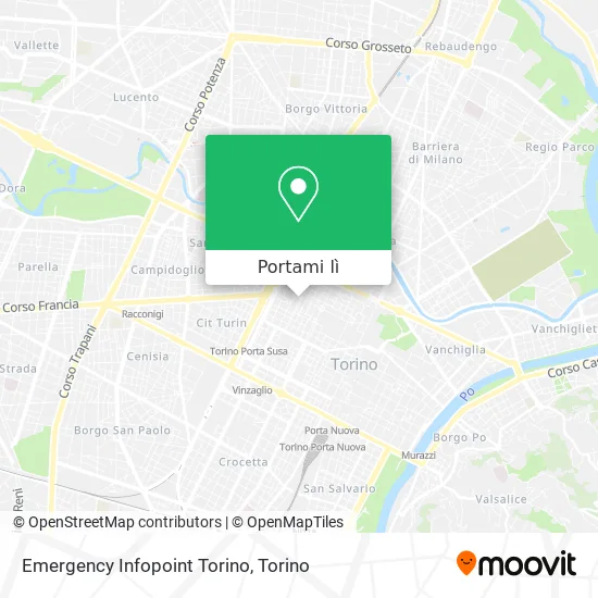 Mappa Emergency Infopoint Torino