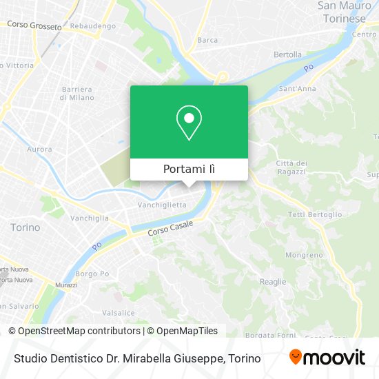 Mappa Studio Dentistico Dr. Mirabella Giuseppe