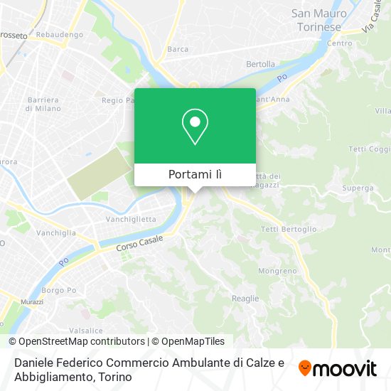 Mappa Daniele Federico Commercio Ambulante di Calze e Abbigliamento