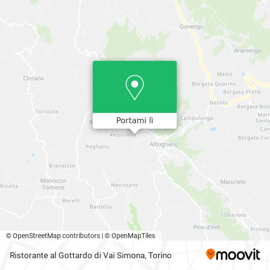 Mappa Ristorante al Gottardo di Vai Simona