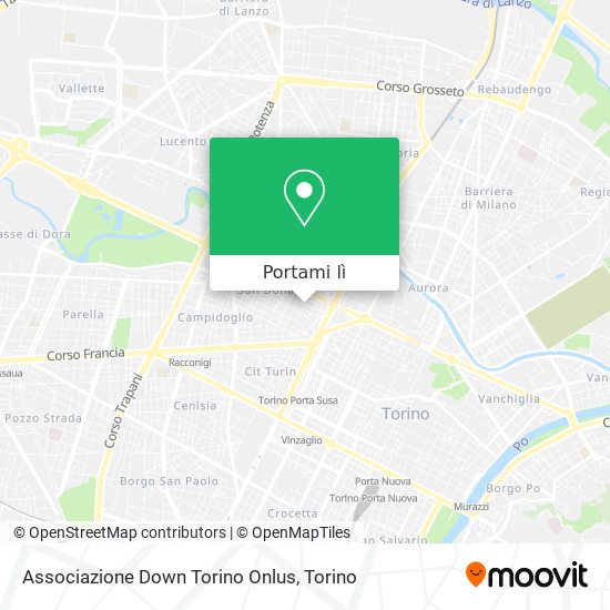 Mappa Associazione Down Torino Onlus